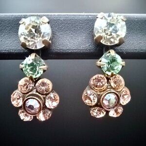 Sorrelli crystal flower drop earrings